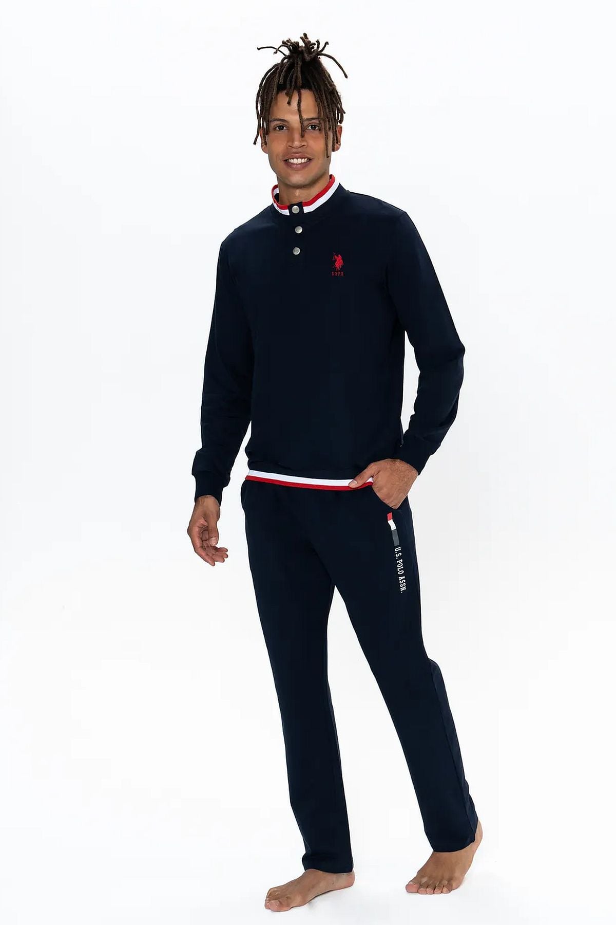 PijamalarU.s Polo Assn. 18922 Erkek Uzun Kollu Dik Yaka Rahat Ev Giyim-Lacivert | Pijamapazari.comU.s Polo Assn. 18922 Erkek Uzun Kollu Dik Yaka Rahat Ev Giyim-Lacivert