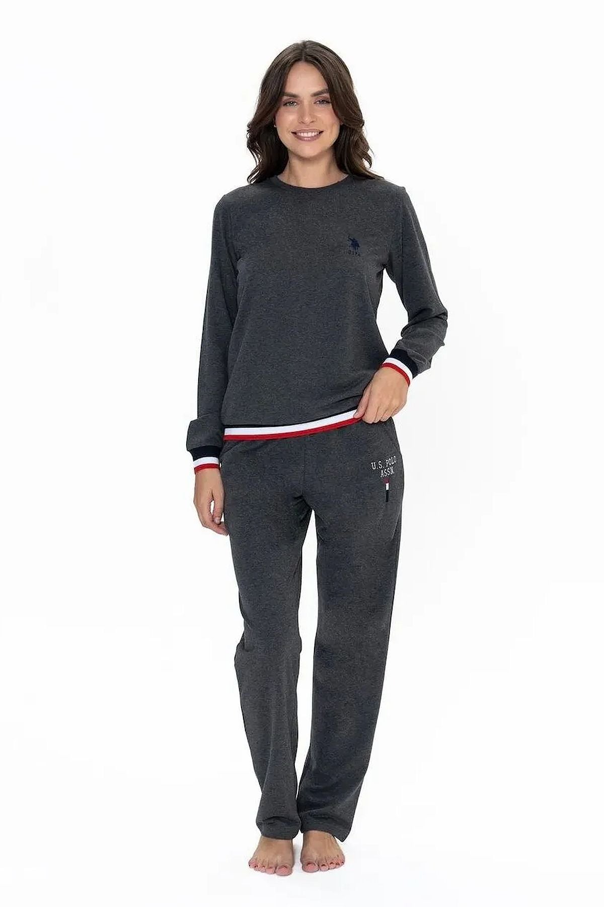 PijamalarU.s Polo Assn. 20110 Kadın Uzun Kollu Bisiklet Yaka Rahat Ev giyim-Antrasitmelanj | Pijamapazari.comU.s Polo Assn. 20110 Kadın Uzun Kollu Bisiklet Yaka Rahat Ev giyim-Antrasitmelanj