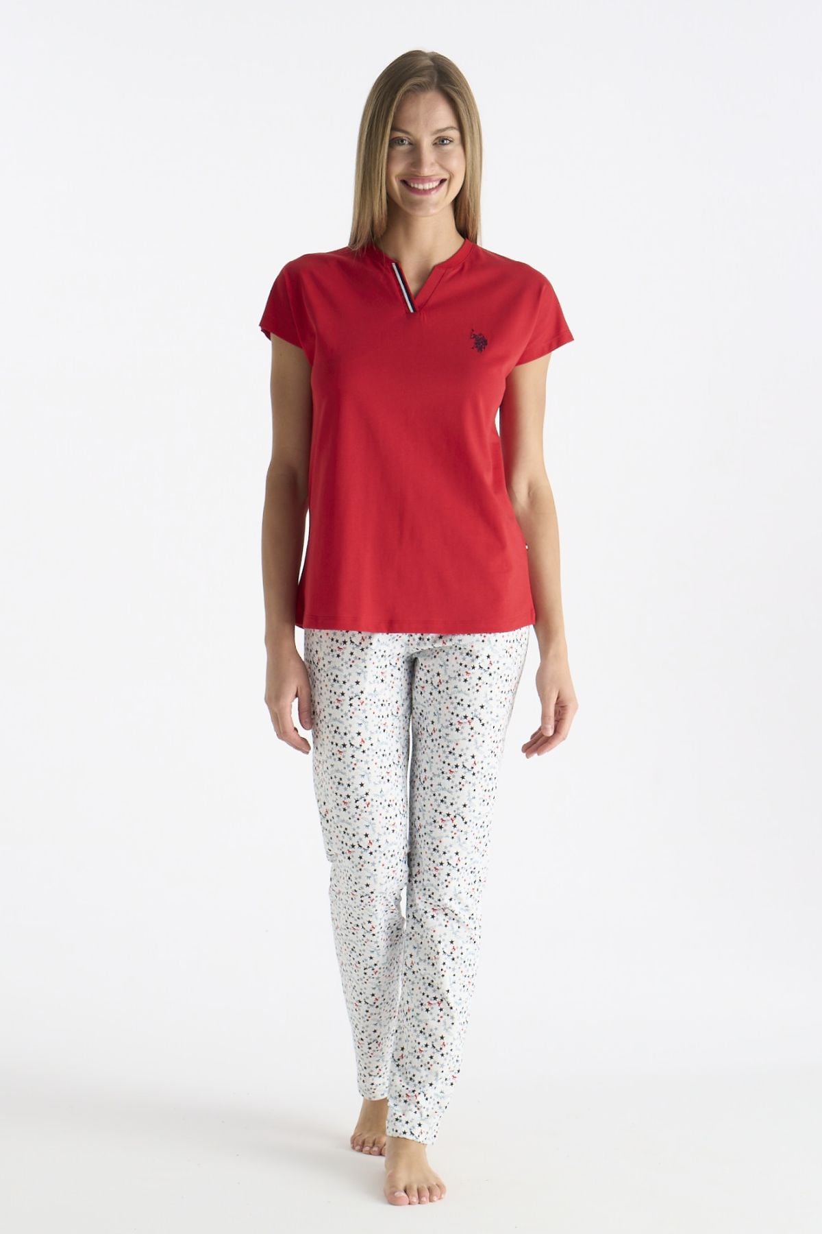 PijamalarU.s Polo Assn. 20235 Kadın Kısa Kollu V Yakalı Pijama Takımı-Kırmızı | Pijamapazari.comU.s Polo Assn. 20235 Kadın Kısa Kollu V Yakalı Pijama Takımı-Kırmızı