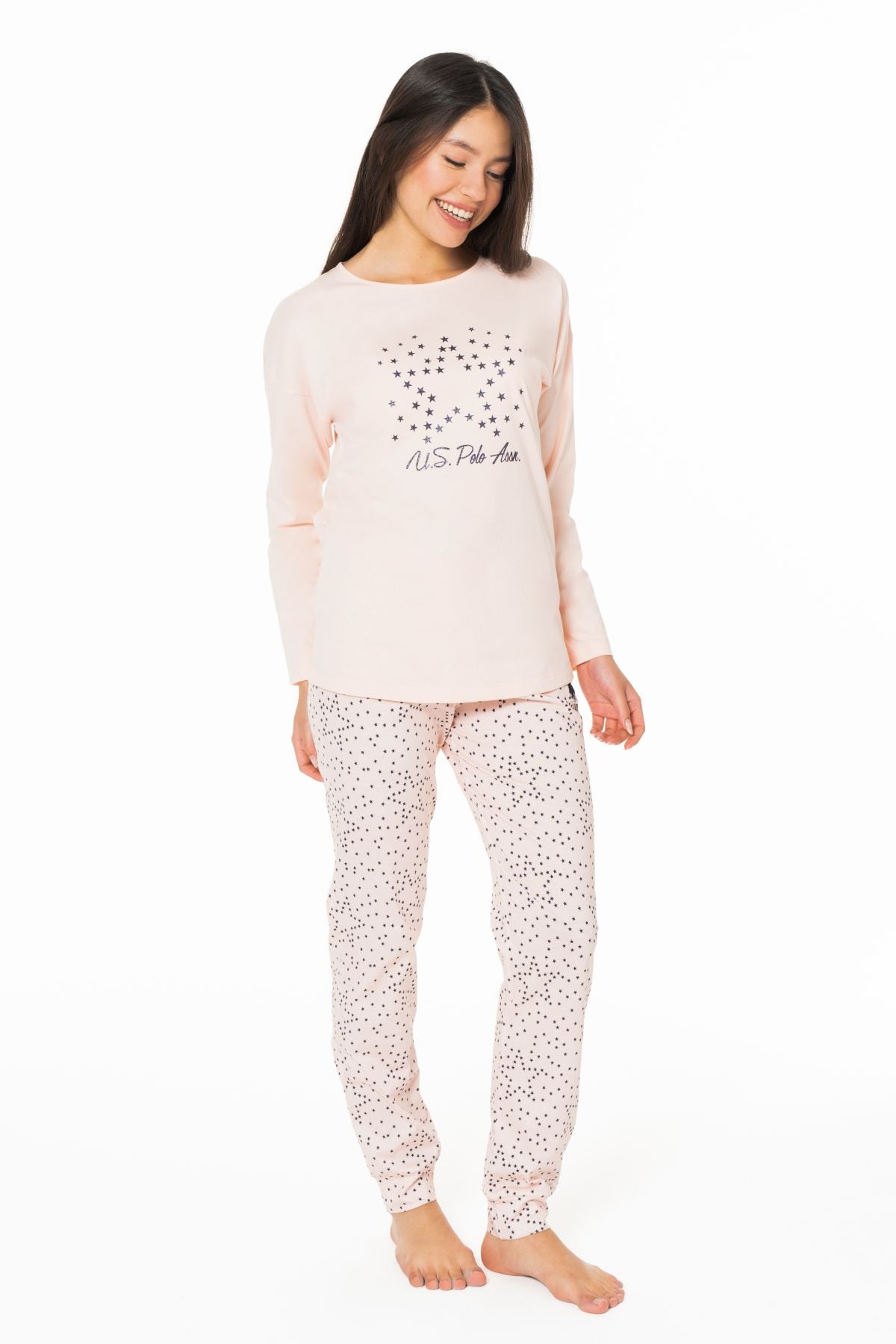 PijamalarU.s Polo Assn. 20163 Kadın Uzun Kollu Bisiklet Yaka Paçası Bantlı Pijama Takım-Somon | Pijamapazari.comU.s Polo Assn. 20163 Kadın Uzun Kollu Bisiklet Yaka Paçası Bantlı Pijama Takım-Somon