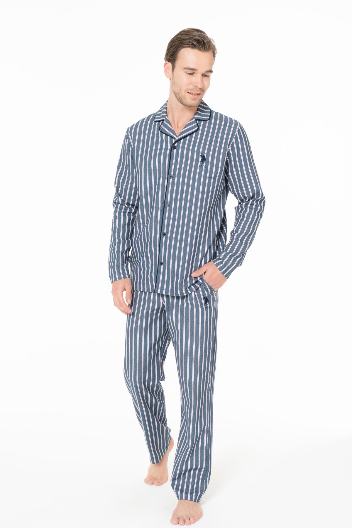 PijamalarU.s Polo Assn. 18978 Erkek Uzun Kollu Önden Düğmeli Pijama Takımı-Lacivert | Pijamapazari.comU.s Polo Assn. 18978 Erkek Uzun Kollu Önden Düğmeli Pijama Takımı-Lacivert