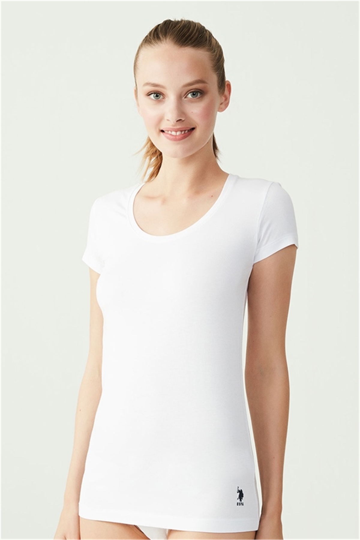 T-ShirtU.s Polo Assn. 66003 Kadın Derin Yuvarlak Yaka T-Shırt-Beyaz | Pijamapazari.comU.s Polo Assn. 66003 Kadın Derin Yuvarlak Yaka T-Shırt-Beyaz