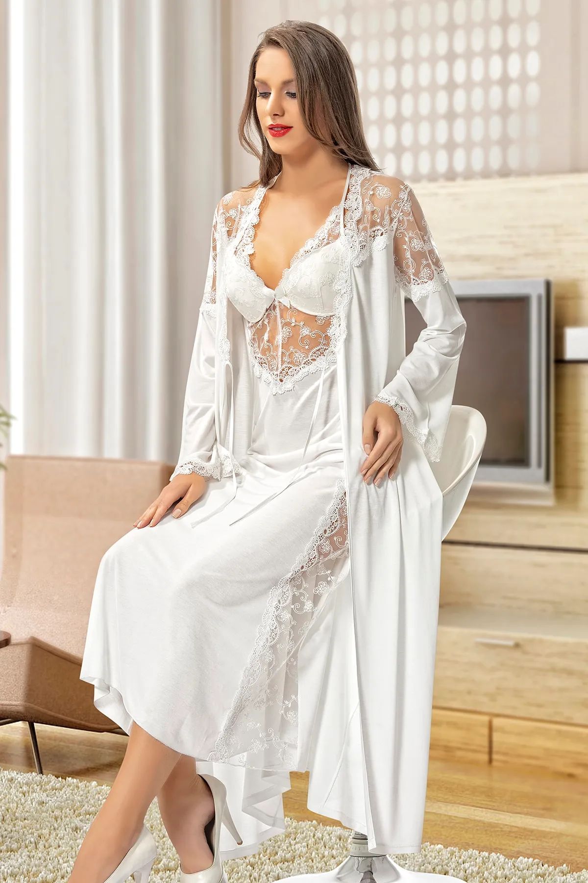 Penye Altılı SetlerXSES 1019 Kadın Çeyizlik Penye 6'lı Takım-Ekru | Pijamapazari.comXSES 1019 Kadın Çeyizlik Penye 6'lı Takım-Ekru