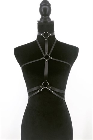 Deri Fantazi İç Giyim - Bondage Harness - APFT549