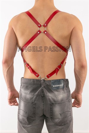 Deri Pantalona Bağlanan Seksi Erkek Harness - APFTM11