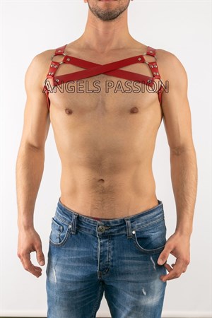 Erkek Deri Göğüs Harness, Erkek Sporcu Deri Göğüs Aksesuar - APFTM2