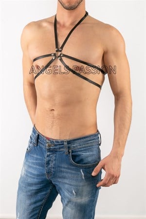 Erkek Fantazi Giyim Şık Deri Harness - APFTM1