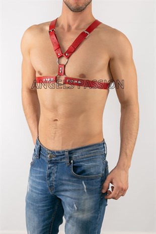 Erkek Göğüs Üzeri Deri Aksesuar, Fantazi Erkek İç Giyim - APFTM13