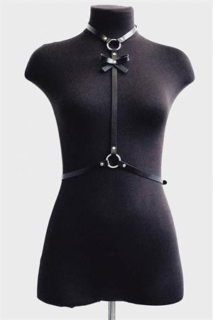 Fiyonk Detaylı Boyun Bel Bağlamalı Harness