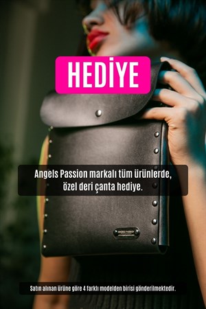 Göğüs Üzeri Baklava Dilim Detaylı Kırmızı Deri Harness