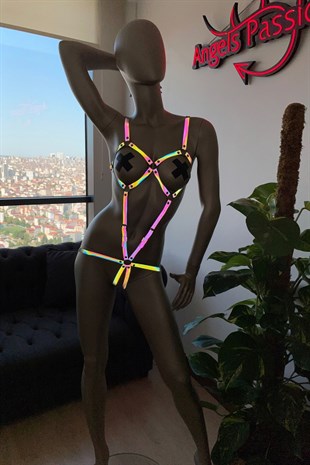 Karanlıkta Renkli Parlayan Body Harness