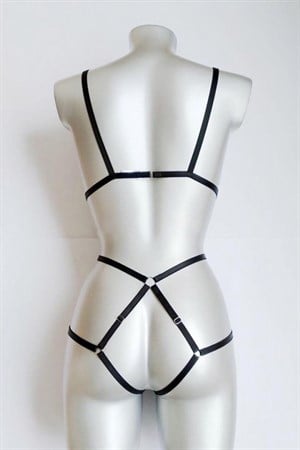 Vücudu Seksi Gösteren Lastik Harness - APFT371