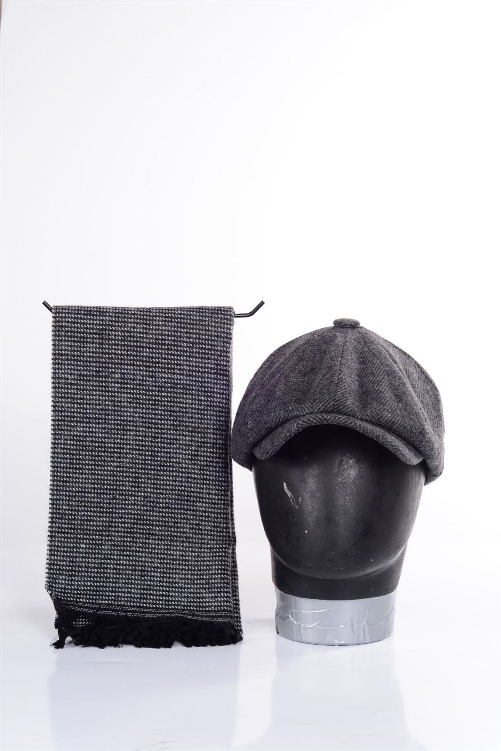 David Beckham Model Peaky Blinders BalıkSırtı Kışlık Kasket Şapka Atkı Hediyeli Kombin 