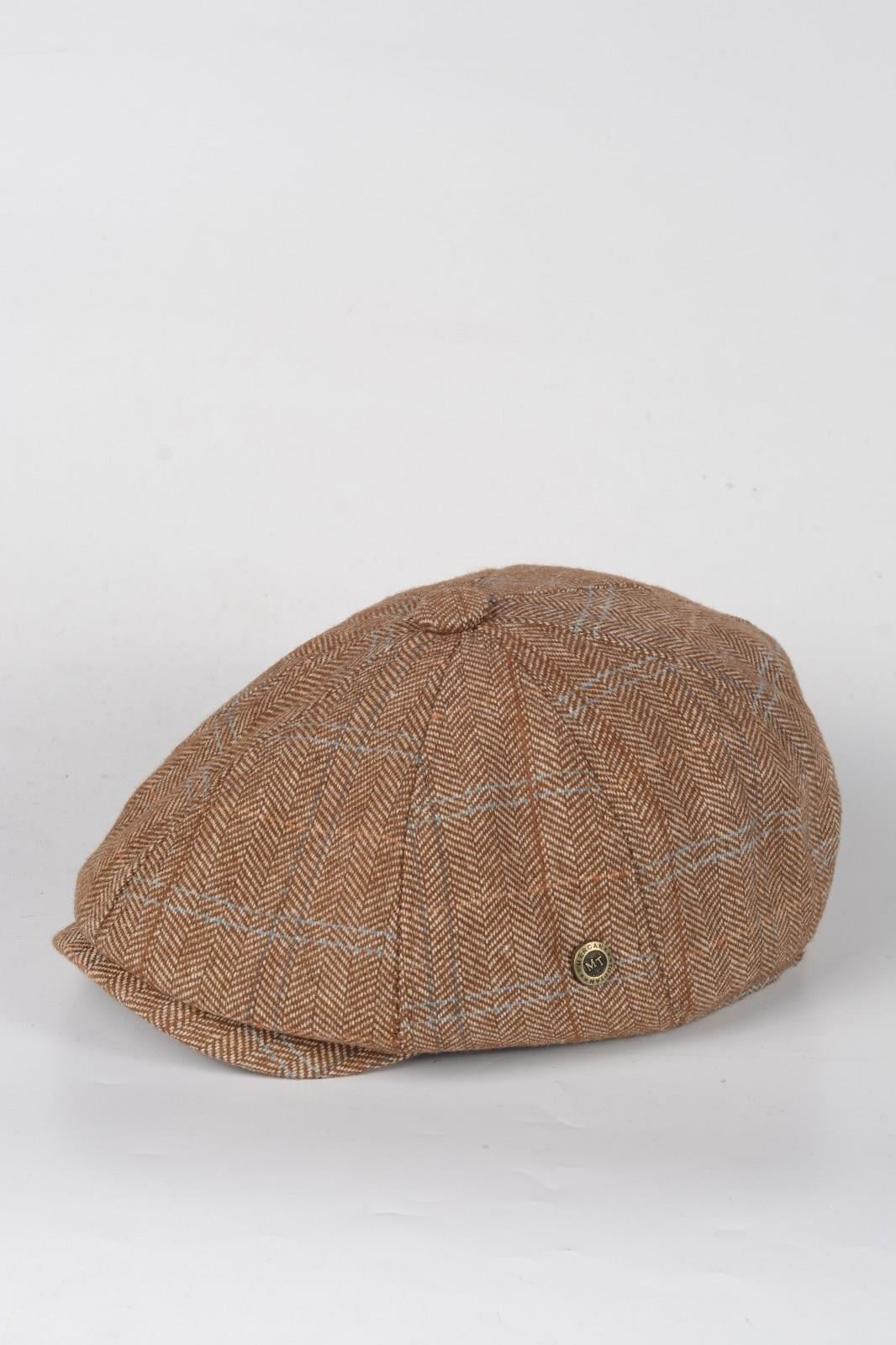Kışlık 8 Parca Hakiki Yün Desenli Model Peaky Blinders  Kasket Şapka
