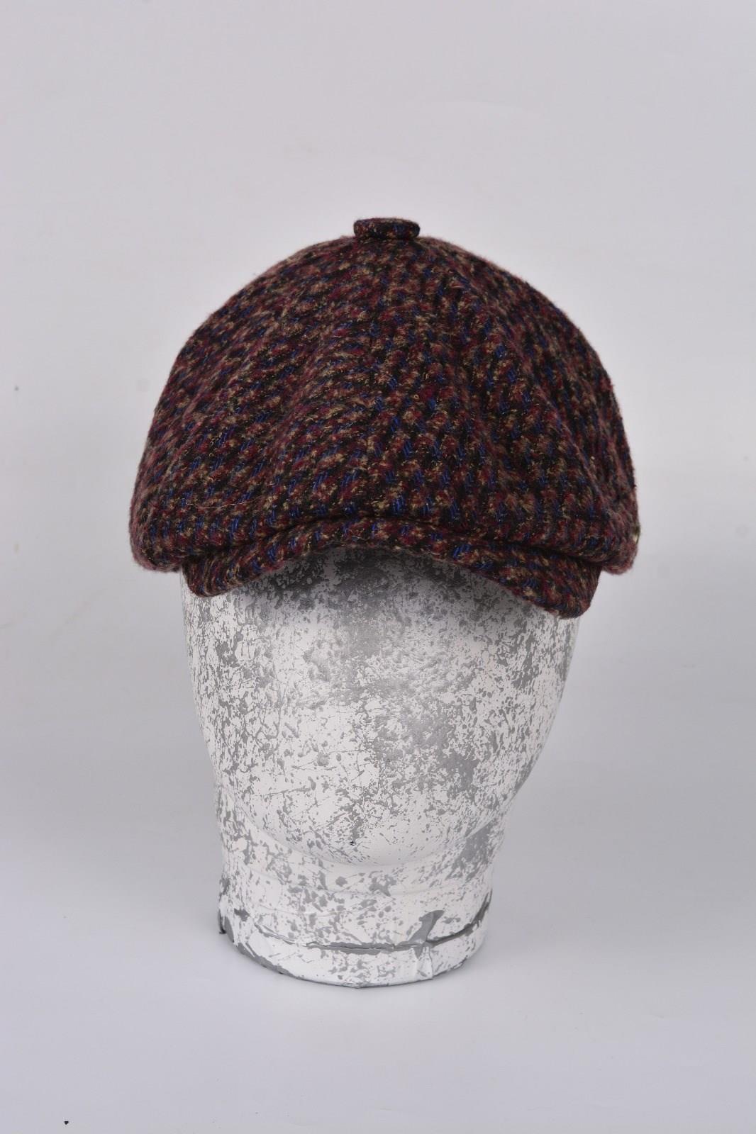 Kışlık 8 Parca Hakiki Yün Desenli Model Peaky Blinders  Kasket Şapka
