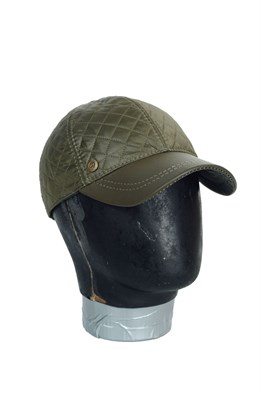 Erkek Kapitone Kumaş Deri Siperli  Kep Şapka Kasket 