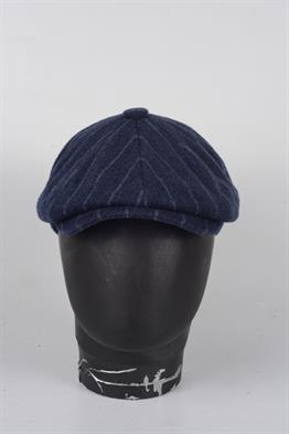 Kışlık 8 Parca Kaşmir Cizgili Model  Erkek Kasket Şapka