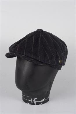 Kışlık 8 Parca Kaşmir Cizgili Model  Erkek Kasket Şapka