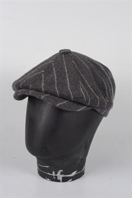 Kışlık 8 Parca Kaşmir Cizgili Model  Erkek Kasket Şapka