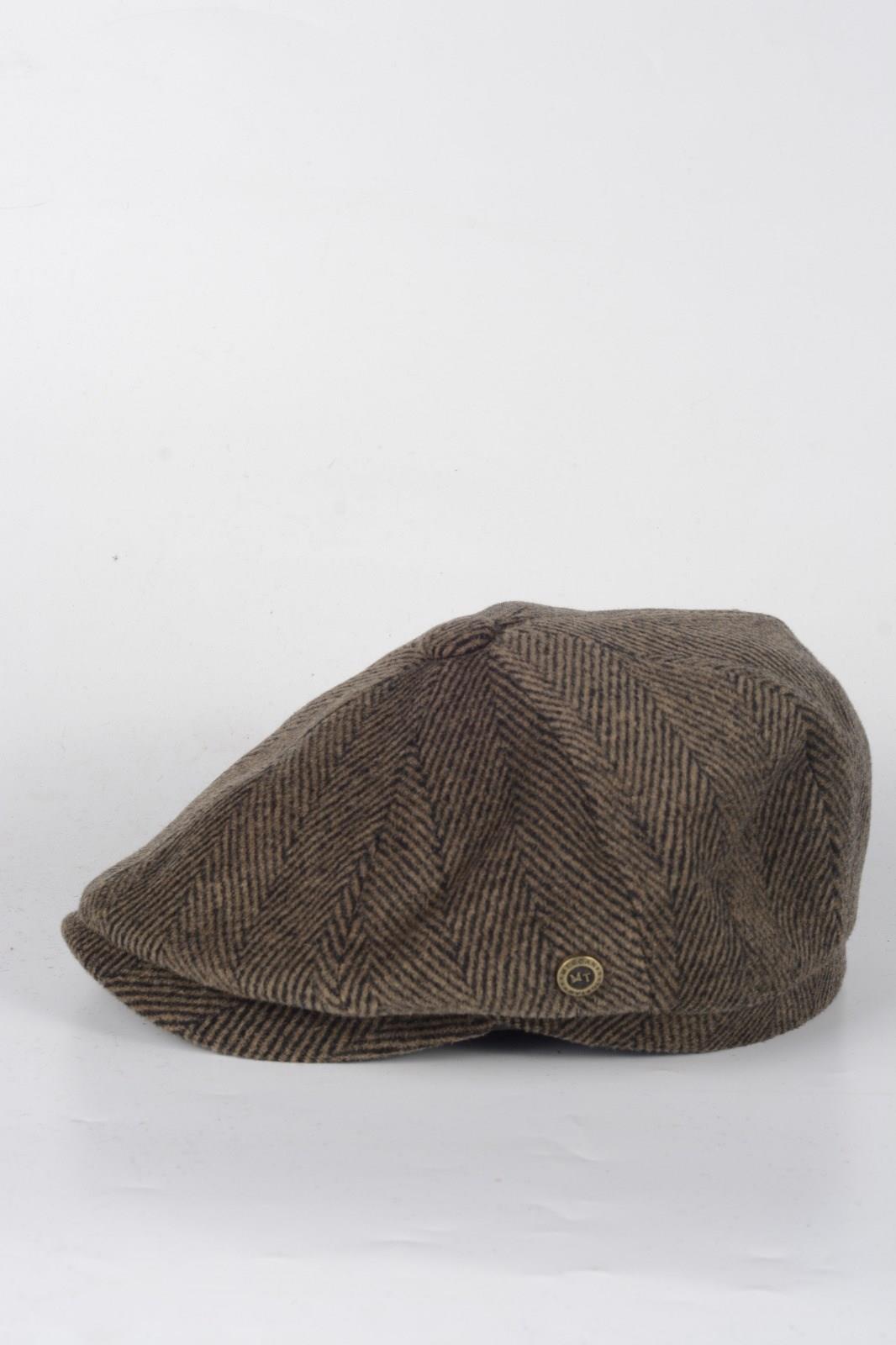 Kışlık 8 Parca Hakiki Yün Balık Sırtı Peaky Blinders Model  Erkek Kasket Şapka