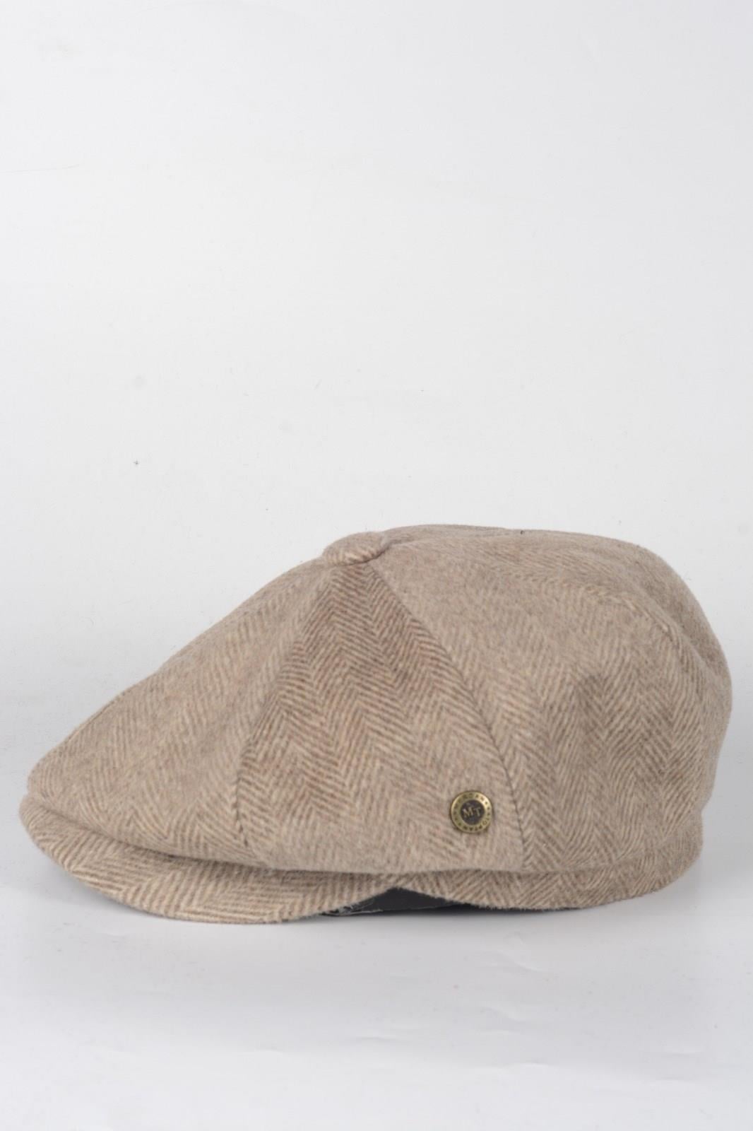 Kışlık 8 Parca Hakiki Yün Balık Sırtı Peaky Blinders Model  Erkek Kasket Şapka
