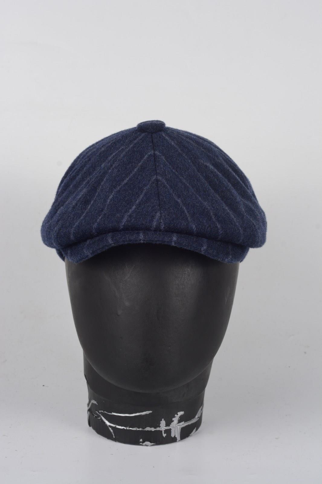 Kışlık 8 Parca Kaşmir Cizgili Model  Erkek Kasket Şapka