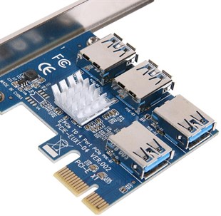 USB3.0 GPU Riser Çoklayıcı 4USB X1 to X16  PCI-E Çoklayıcı Mining
