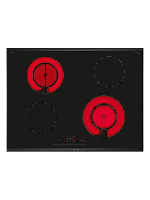 Bosch PKG775FP2E 70 cm Cam Ankastre Elektirikli Ocak Siyah