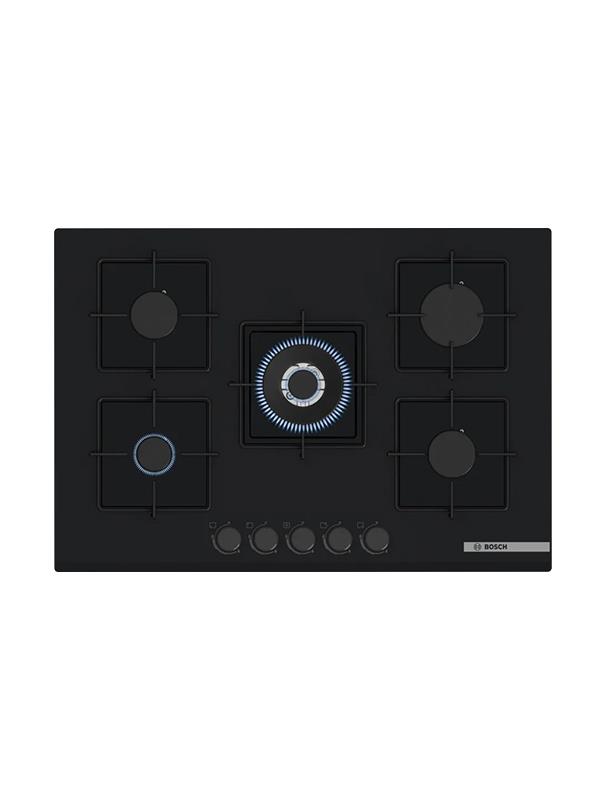 Bosch PNQ7B6P30O 75 cm Cam Ankastre Gazlı Ocak Siyah