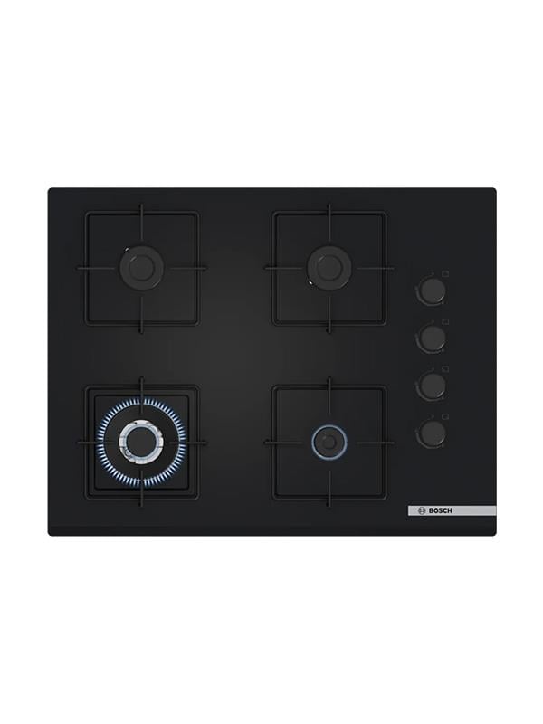 Bosch POH7C6P30O 67 cm Cam Ankastre Gazlı Ocak Siyah