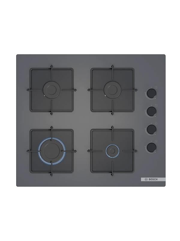 Bosch POP6C9P30O 60 cm Cam Ankastre Gazlı Ocak Antrasit/Gri