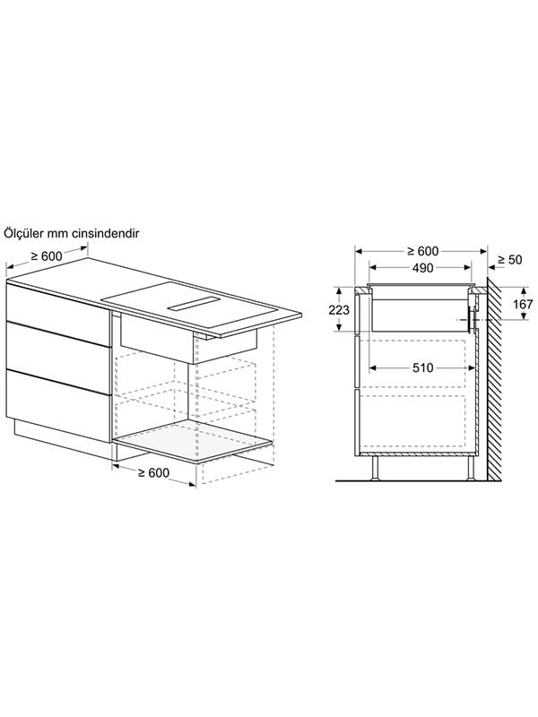 Bosch PXX875D67E Davlumbaz Entegreli İndüksiyon Ocak 80 cm, Çerçeveli