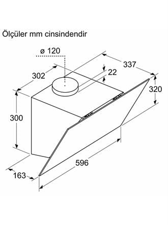 Bosch DWK64PJ70T Duvar Tipi Davlumbaz 60 cm , Gri