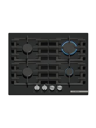 Bosch PPP6A6I40O Gazlı Ocak 60 cm Sert cam, Siyah