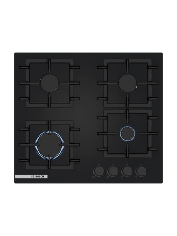 Bosch PNN6B6P40O 60 cm Cam Ankastre Gazlı Ocak Siyah