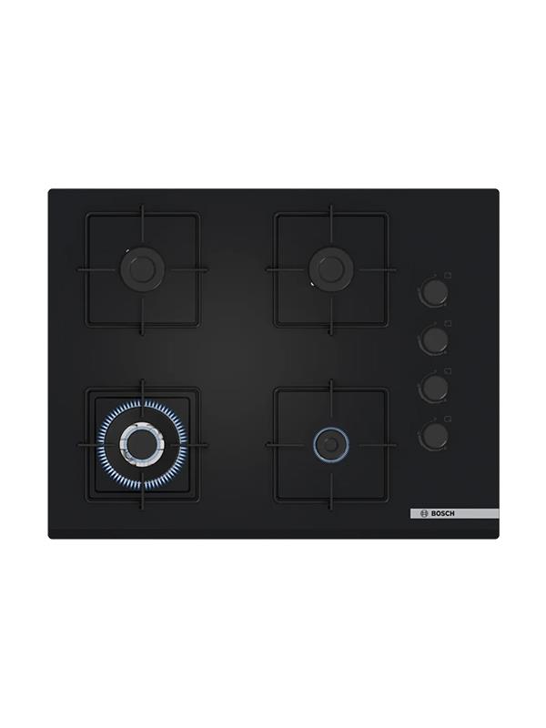 Bosch POH7C6P30O 67 cm Cam Ankastre Gazlı Ocak Siyah