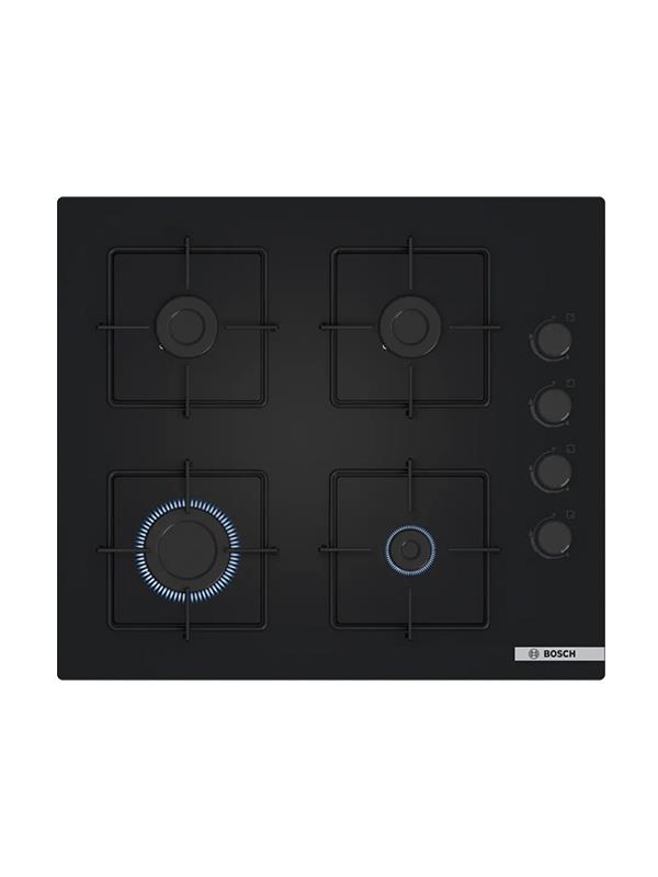 Bosch POP6C6P30O 60 cm Cam Ankastre Gazlı Ocak Siyah
