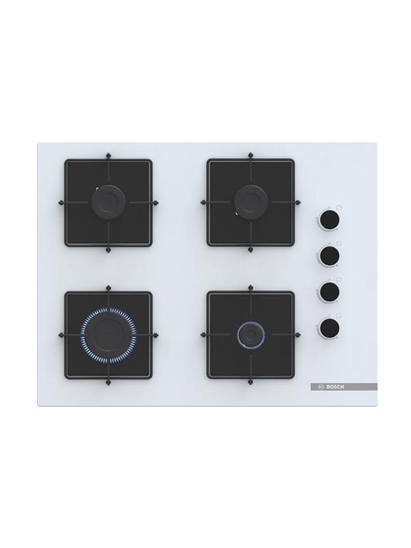 Bosch POP7C2P30O 67 cm Cam Ankastre Gazlı Ocak Beyaz
