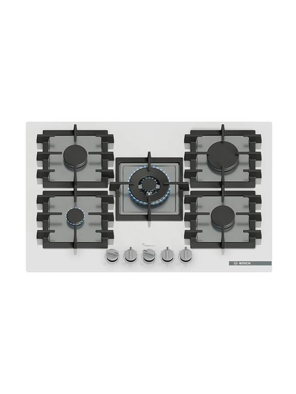 Bosch PPQ7A2I40 Gazlı Ocak 75 cm Sert cam, Beyaz