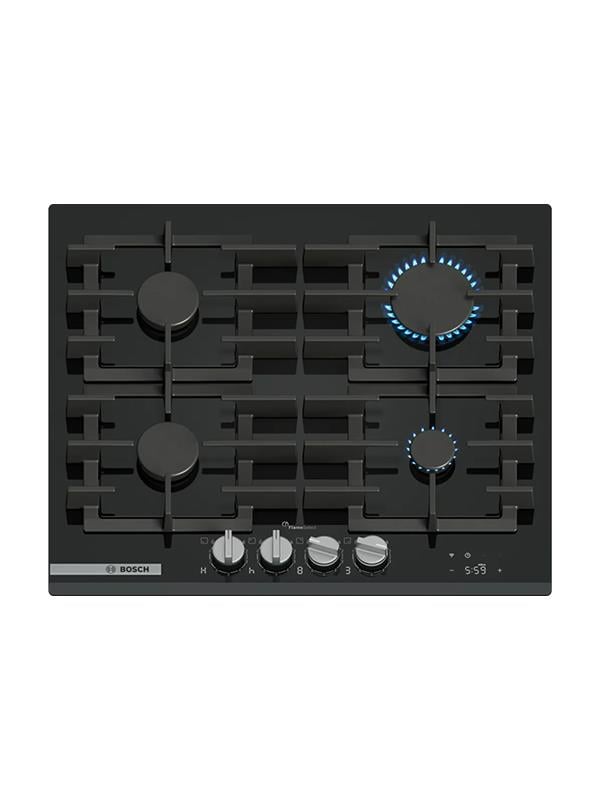 Bosch PRP6A6H40 Gazlı Ocak 60 cm Sert cam, Siyah