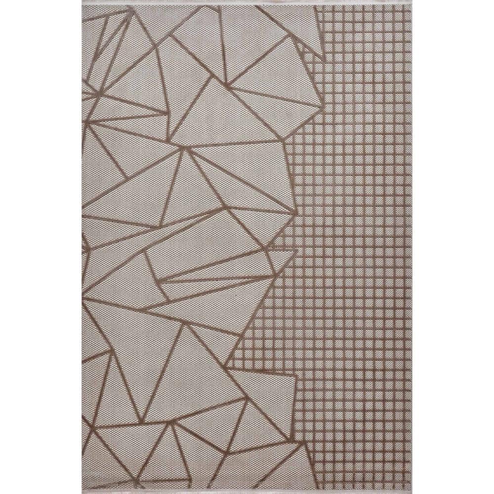 Gümüş Suyu Deco Avior 17452 Geometrik Desenli Halı Bej