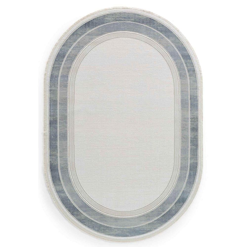 Gümüşsuyu Galina 16649 Oval Akrilik Makine Halısı Mavi