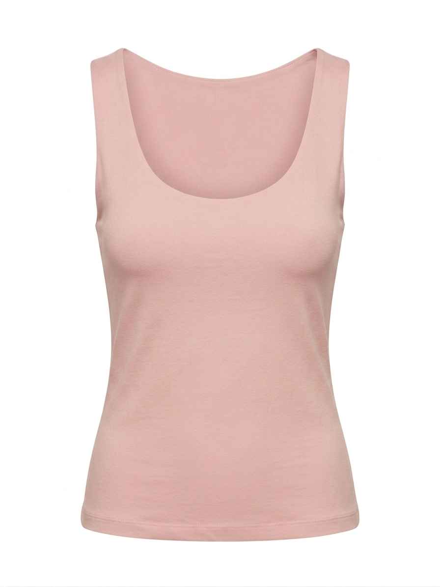 Kare Yaka Basic Atlet- Pembe PEMBE