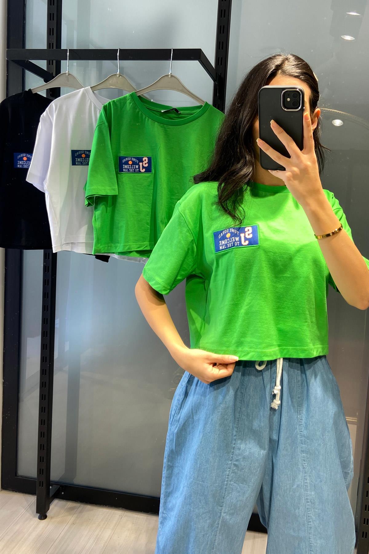 SJ Armalı T-Shirt - Yeşil YEŞİL