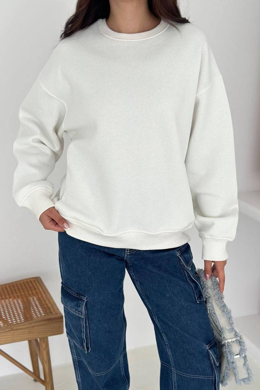 Yan Cepli Basic Sweat - Ekru EKRU