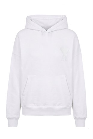 Kalpl Kabartmalı Kapüşonlu Sweat - ekru EKRU