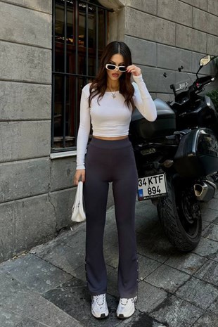 Paça Çıtçıtlı OYS Pantolon - Antrasit ANTRASİT
