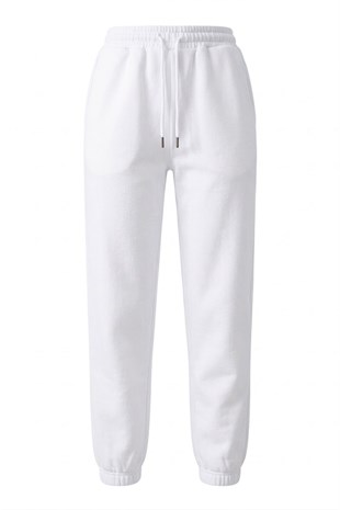Paça Lastikli Basic Eşofman - Ekru EKRU