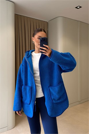 Saks - Kapüşonlu Fermuarlı Ceket SAKS