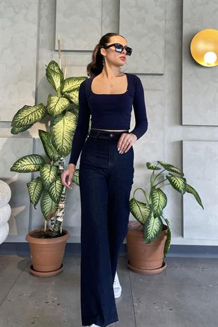 Wide Leg Jean - Lacivert LACİVERT